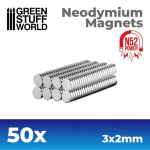 Greenstuff World Hobby GSW - Neodymium Magnets 3x2mm - (x50) (N52)