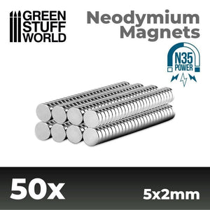 Greenstuff World Hobby GSW - Neodymium Magnets 5x2mm - (50 pack) N35
