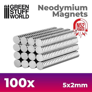 Greenstuff World Hobby GSW - Neodymium Magnets 5x2mm - (x100) (N52)