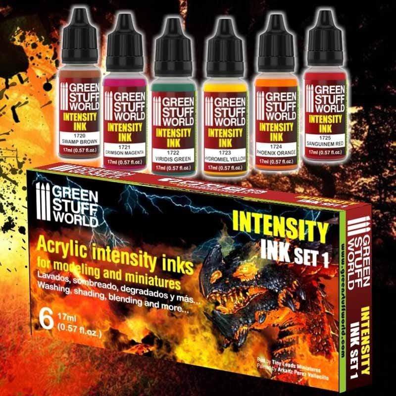 Greenstuff World Hobby GSW - Paint Set - Intensity Ink Acrylic Paints - Set 1
