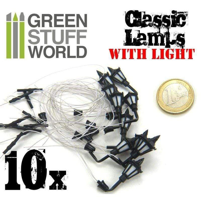 GSW - Plastic Classic Wall Lamps Pack x10