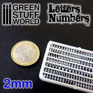 Greenstuff World Hobby GSW - Plastic Moulded Letters and Numbers 2mm
