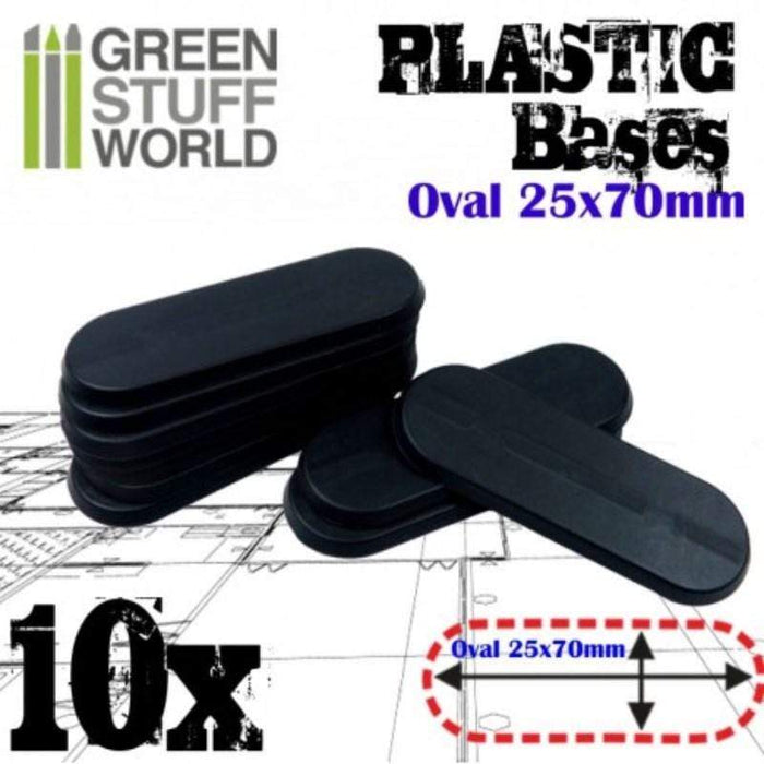GSW - Plastic Oval Pill Base 25x70mm - Pack of 10