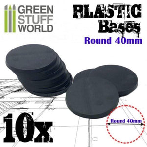 Greenstuff World Hobby GSW - Plastic Round Base 40mm - Pack of 10
