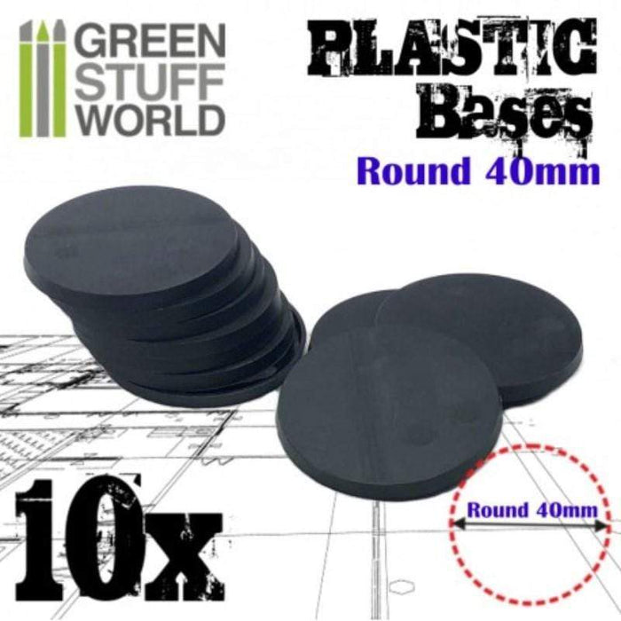 GSW - Plastic Round Base 40mm - Pack of 10
