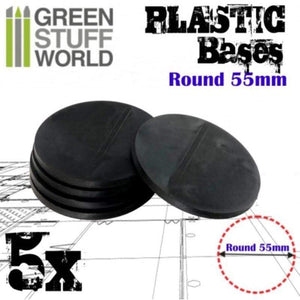 Greenstuff World Hobby GSW - Plastic Round Base 55mm - Pack of 5