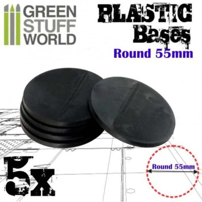 GSW - Plastic Round Base 55mm - Pack of 5
