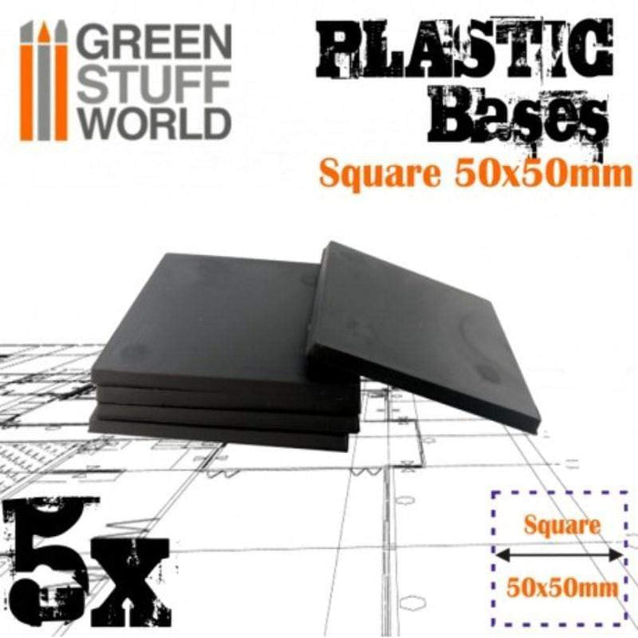 GSW - Plastic Square Base 50mm - Pack of 5