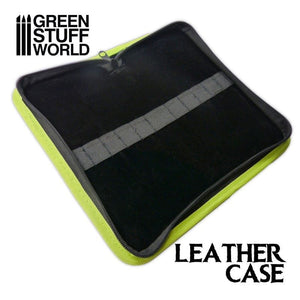 Greenstuff World Hobby GSW - Premium Leather Tool case - BLACK with green border and logo