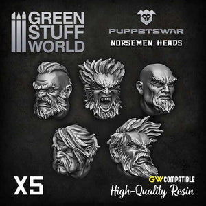 Greenstuff World Hobby GSW - Puppets War - Norsemen Heads