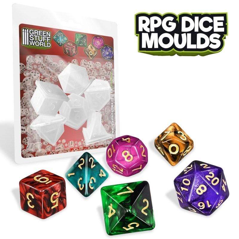 Greenstuff World Hobby GSW - Silicone Polyhedral Dice Molds X6