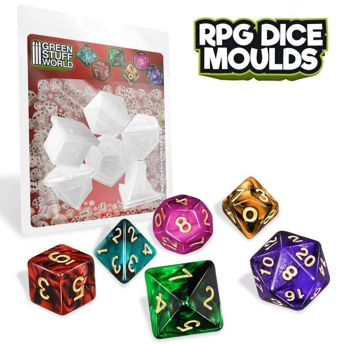 GSW - Silicone Polyhedral Dice Molds X6