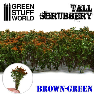 Greenstuff World Hobby GSW - Tall Shrubbery - Brown Green