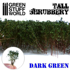 Greenstuff World Hobby GSW - Tall Shrubbery - Dark Green