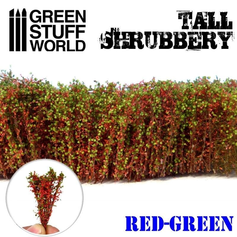Greenstuff World Hobby GSW - Tall Shrubbery - Red Green