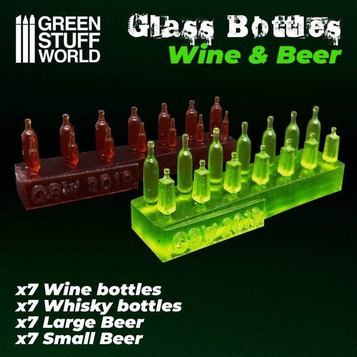 GSW - Wine And Beer Bottles Resin Set