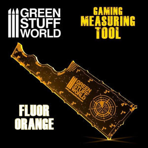 Greenstuff World Miniatures GSW - Gaming Measuring Tool - Fluor Orange