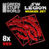 Greenstuff World Miniatures GSW - SW Legion Arc-Shaped LoF Markers - Red