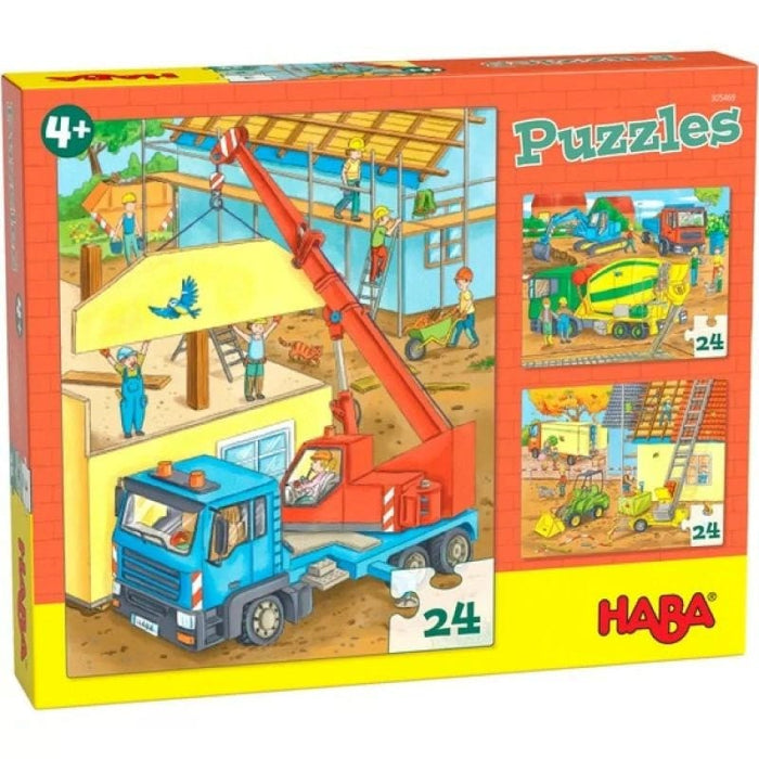 Puzzles - At the Construction Site (3x24pc) Haba
