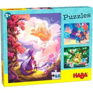 HABA Jigsaws Puzzles - In Fantasyland (3x48pc) Haba