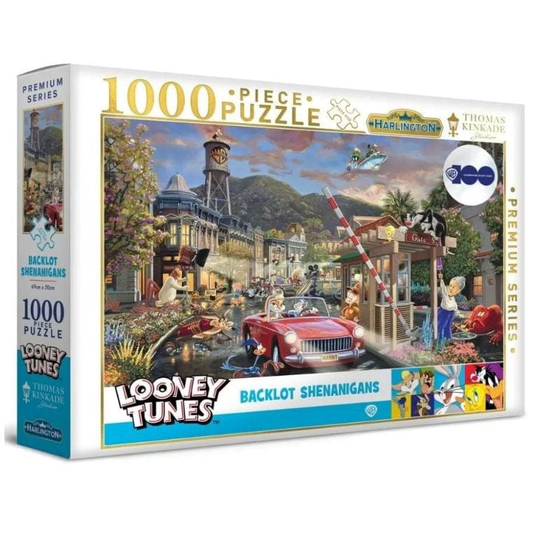 Harlington Jigsaws Thomas Kinkade - Looney Tunes - Backlot Shenanigans (1000pc) Harlington