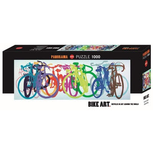 Heye Jigsaws Bike Art - Colourful Row (1000pc Panorama) Heye