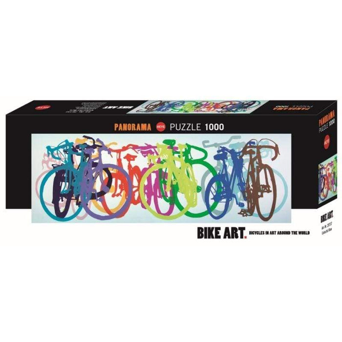 Bike Art - Colourful Row (1000pc Panorama) Heye