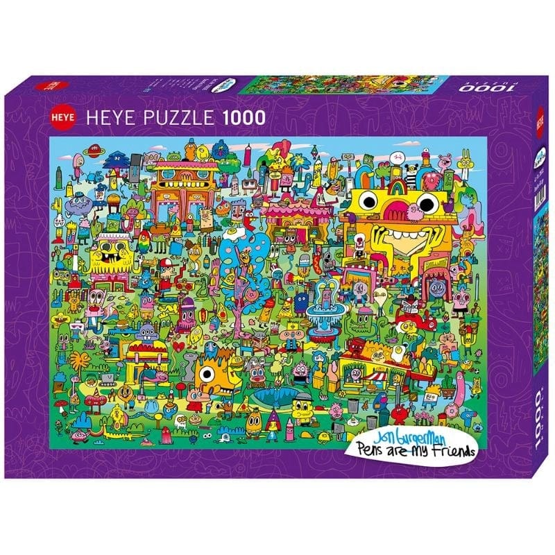 Heye Jigsaws Burgerman - Doodle Village (1000pc) Heye