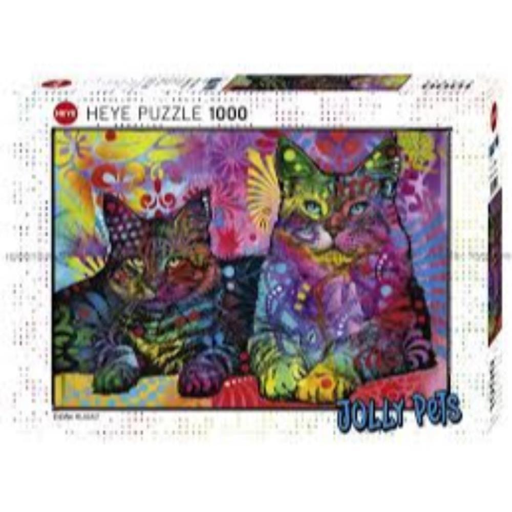 Heye Jigsaws Devoted 2 Cats - Jolly Pets (1000pc) Heye