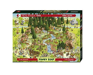 Heye Jigsaws Funky Zoo - Black Forest Habitat (1000pc) Heye