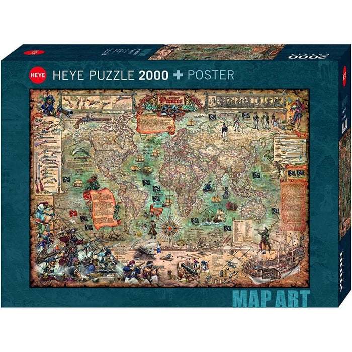 Map Art - Pirate World (2000pc) Heye