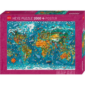 Heye Jigsaws Map Of The World (2000pc) Heye