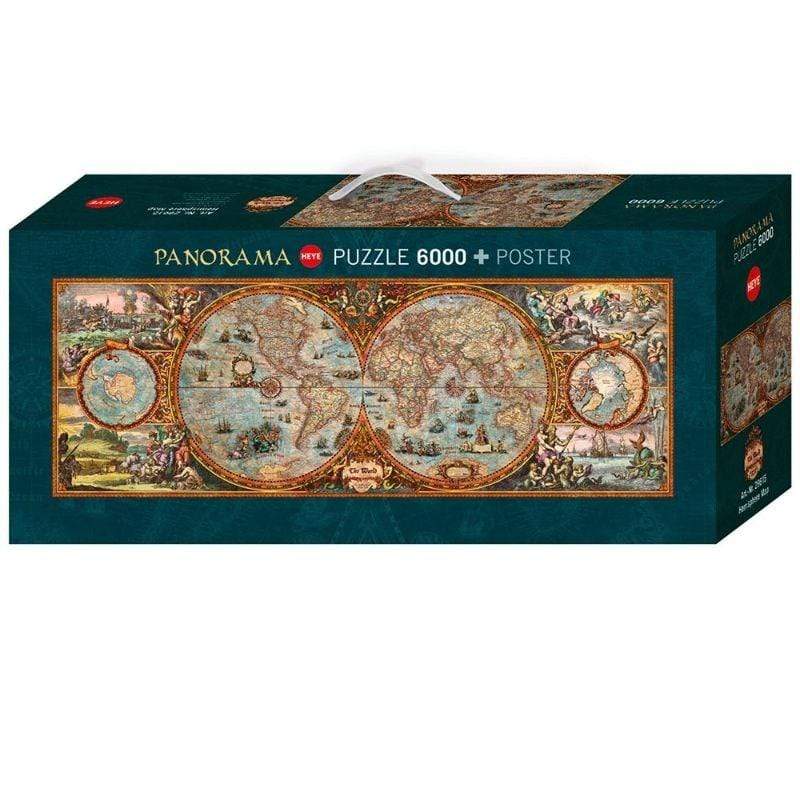 Heye Jigsaws Panorama - Hemisphere Map (6000pc) Heye