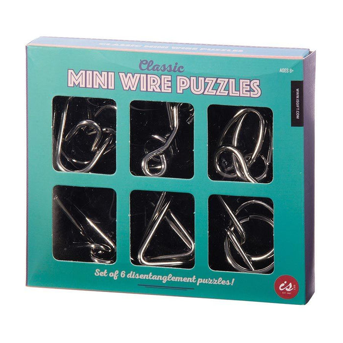 Classic Mini Wire Puzzles (6 Steel Puzzles)