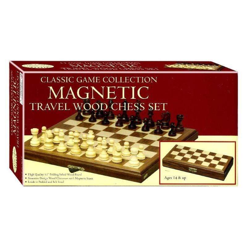 John Hansen Co Classic Games Chess Set - Wood 11â Magnetic (Classic Game Collection)
