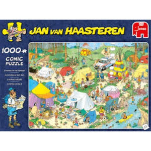 Jumbo Jigsaws Camping In Forest - Jan Van Haasteren (1000pc)