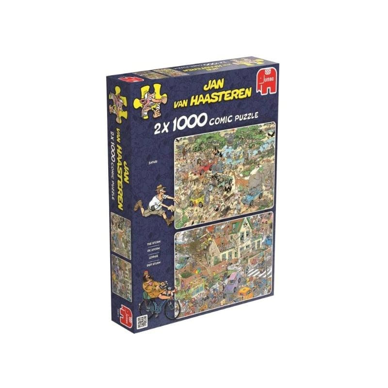 Jumbo Jigsaws Safari/Storm - Jan Van Haasteren (2 x 1000pc)
