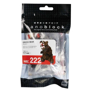 Kawada Construction Puzzles Nanoblock - Grizzly Bear (Bagged)
