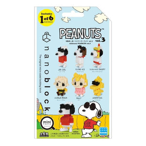 Kawada Construction Puzzles Nanoblock - Mininano Peanuts Vol 3 (6 Designs)