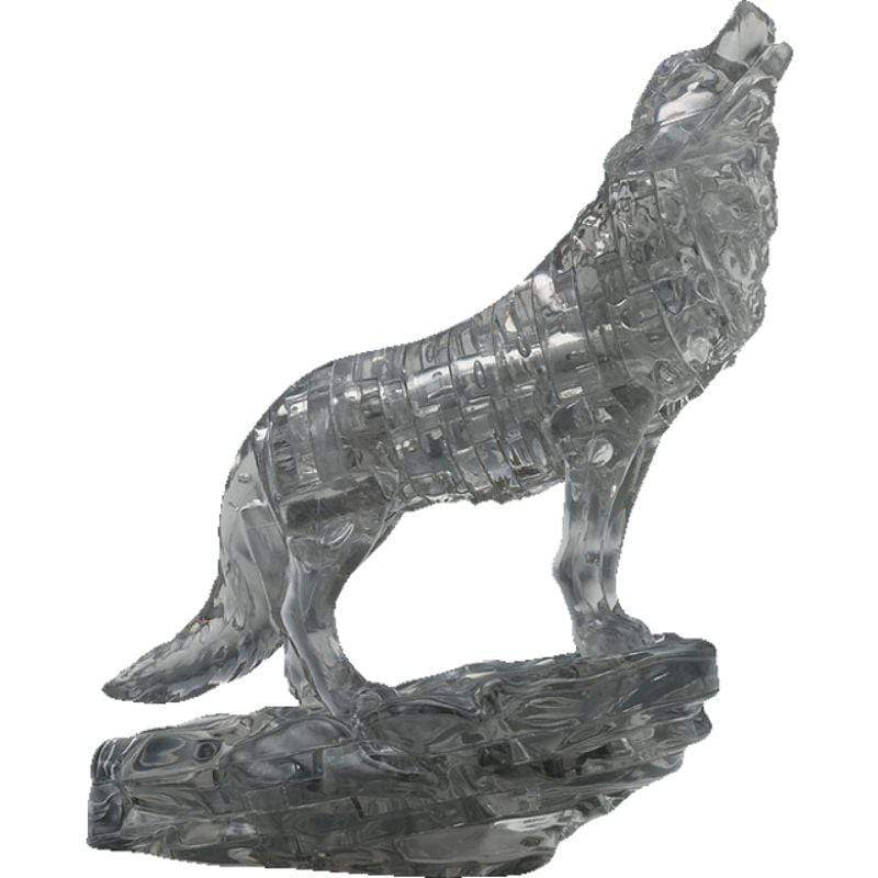 Kinato Construction Puzzles Crystal Puzzle - Black Wolf Crystal (37pc)