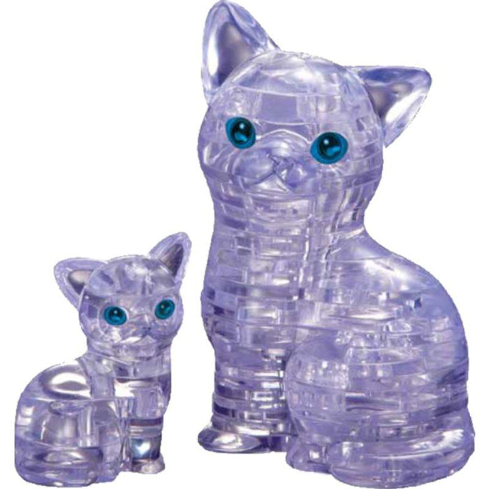 Crystal Puzzle - Clear Cat & Kitten (49pc)
