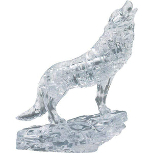 Kinato Construction Puzzles Crystal Puzzle - Clear Wolf Crystal (37pc)