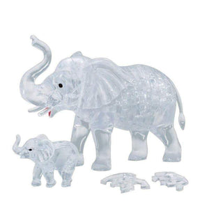 Kinato Construction Puzzles Crystal Puzzle - Elephant Clear (46pc)