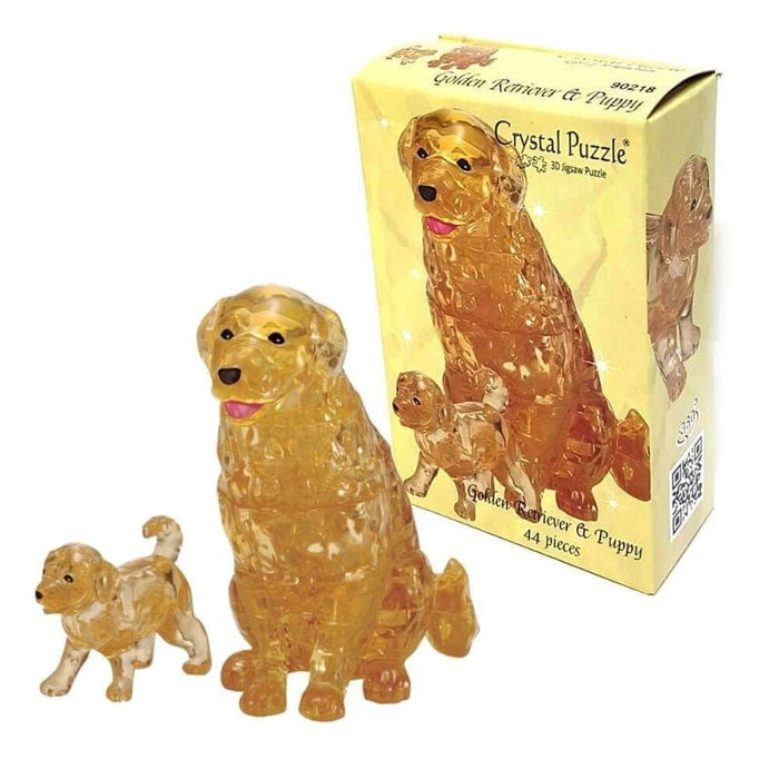 Crystal Puzzle - Golden Retriever and Puppy (44pc)