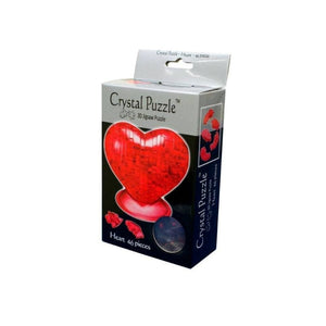 Kinato Construction Puzzles Crystal Puzzle - Red Heart (46pc)
