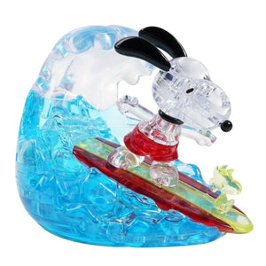 Kinato Jigsaws Crystal Puzzle - Surfing Snoopy