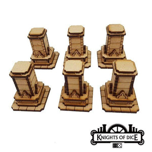 Knights of Dice Miniatures Curse of Osteria - Dungeon Pillars