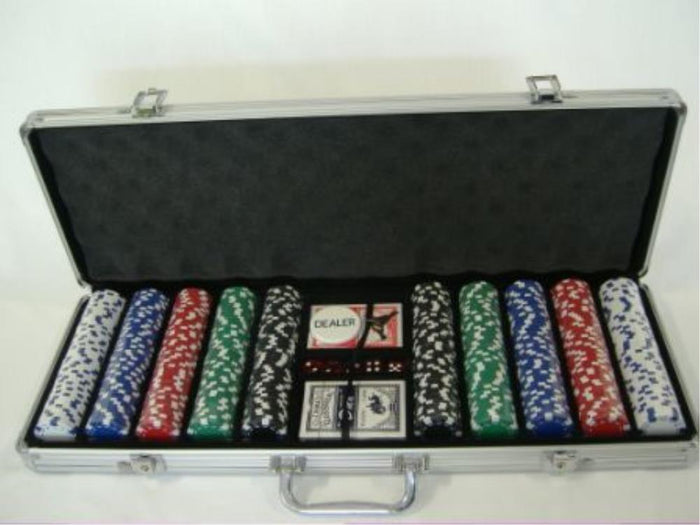 Poker Chips - 500 Blank in Silver Case 11.5gm