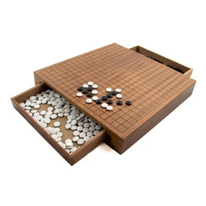Let’s Play Games Classic Games LPG Wooden Weiqi / Go Set - 30 cm Board with Drawers