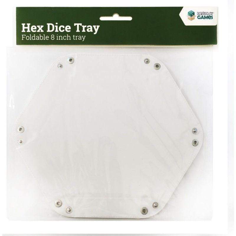 Letâs Play Games Dice LPG Hex Dice Tray 8" White